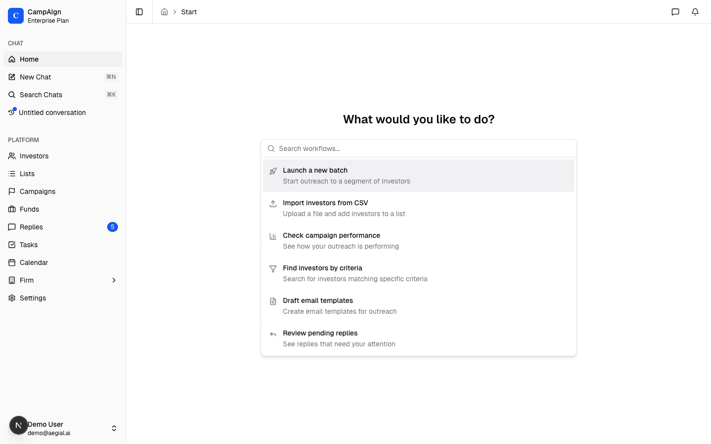 CampAIgn command center